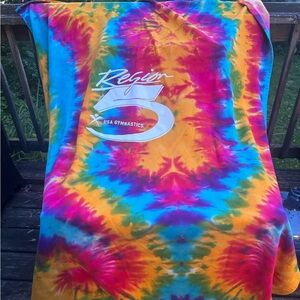 Colorful Tie-Dye USA Gymnastics TRAVEL Blanket